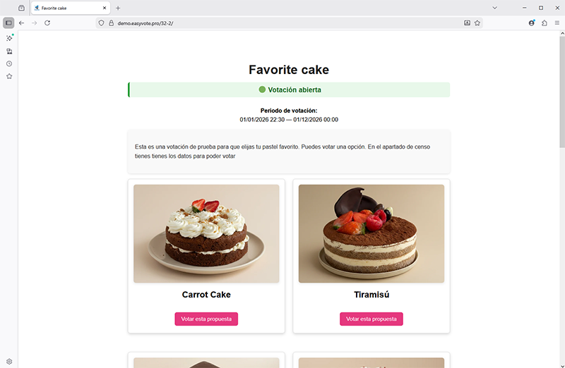 Demo pública EasyVote